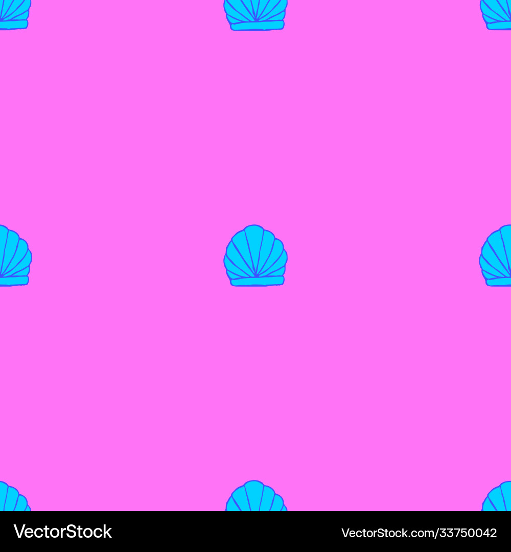 Seashell seamless pattern Seashell seamless pattern vector image