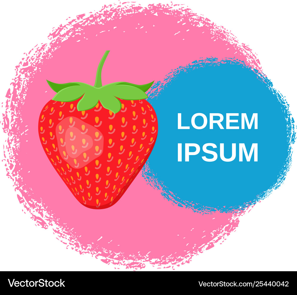 Strawberry with space for text Vector Image