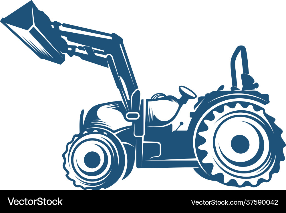 Tractor design creative logo Royalty Free Vector Image