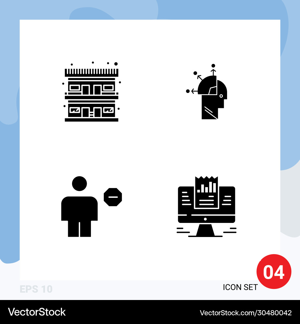 Universal solid glyphs set for web and mobile vector image