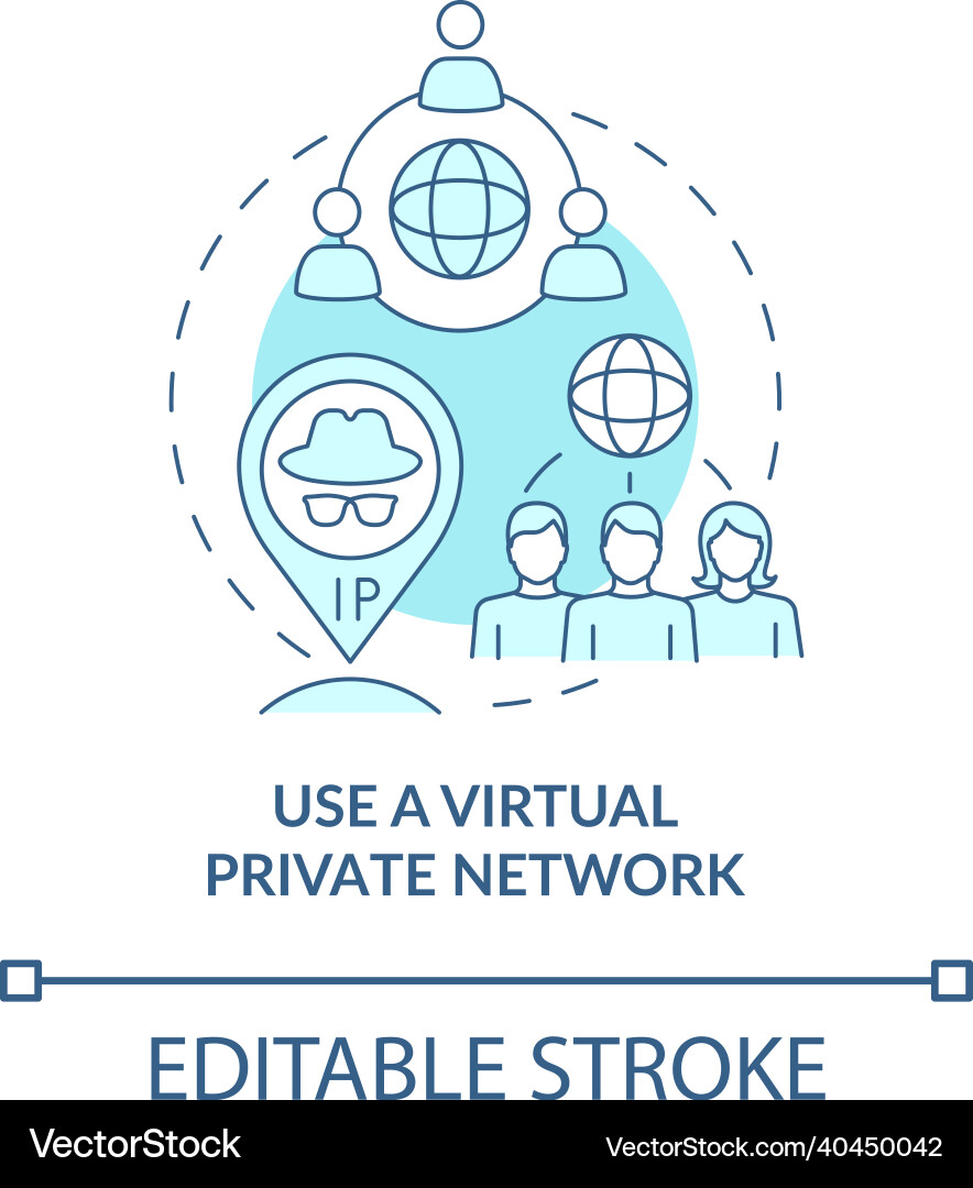 Virtual private network protecting user data Vector Image