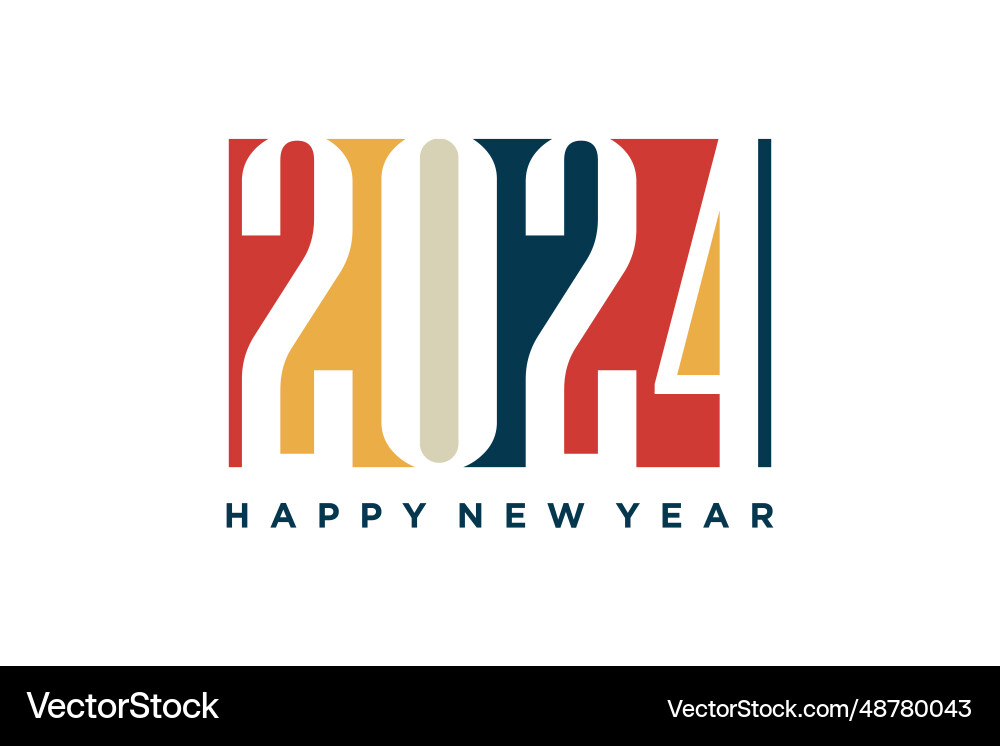 2024 logo design element with modern style 2024 logo design element with modern style Vector Image
