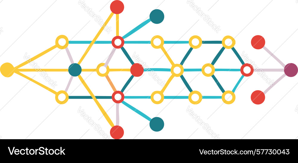 Abstract colorful network symbolizing data Vector Image