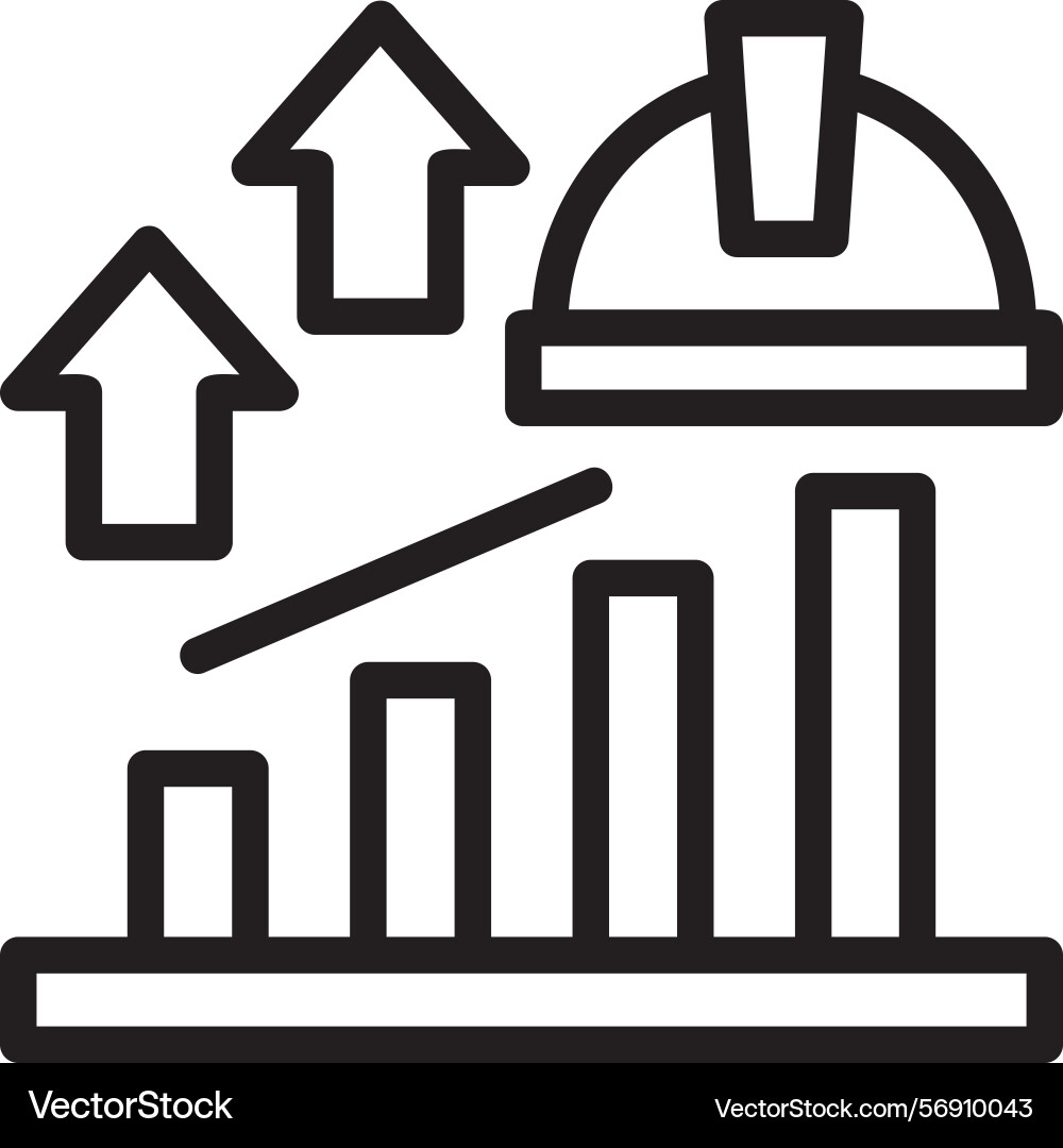 Arrow up linear style icon design Vector Image