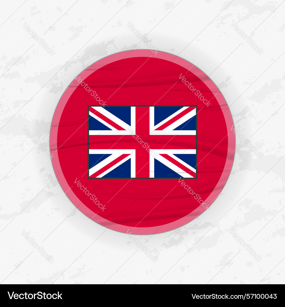 British flag in a circular emblem design abstract Vector Image