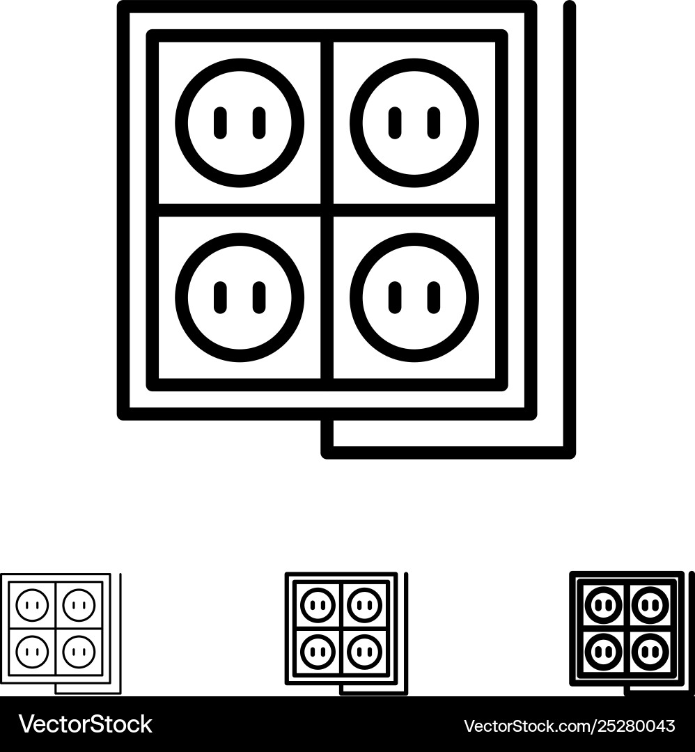 Building construction plug socket tool bold Building construction plug socket tool bold vector image