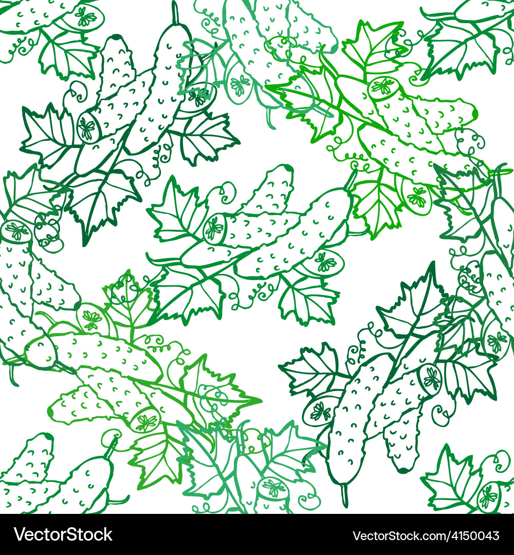 Cucumber Pattern vector image