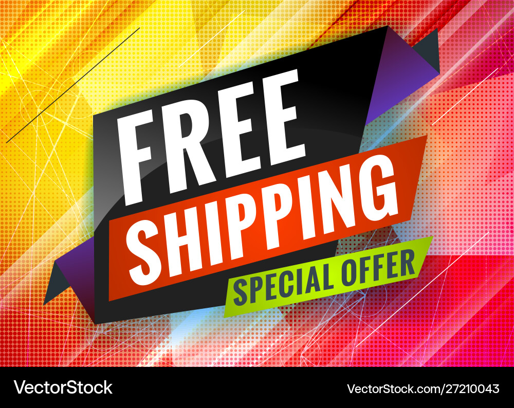 Free shipping discount promotional concept Free shipping discount promotional concept vector image