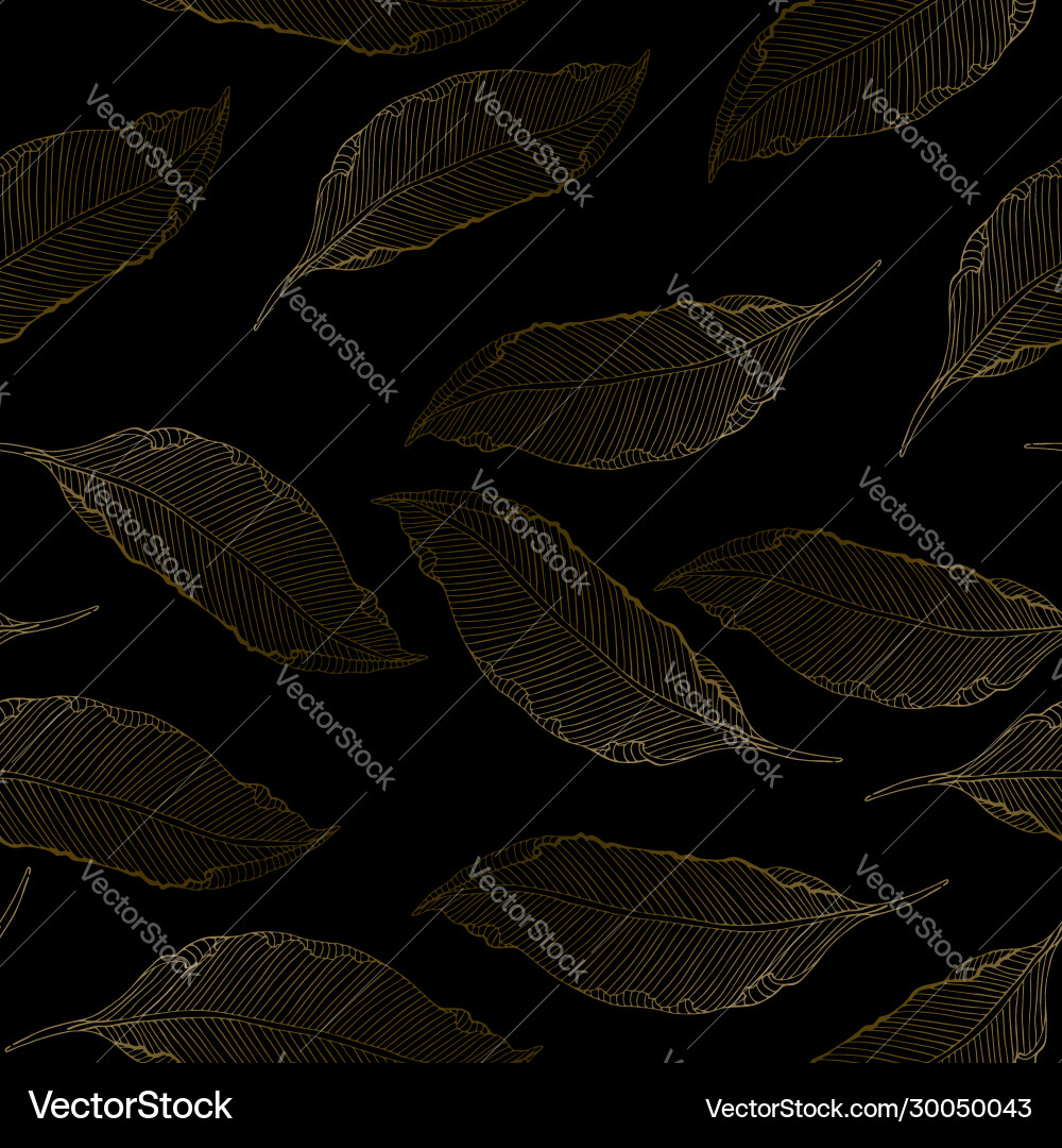 Golden palm leaves on a white background Golden palm leaves on a white background vector image