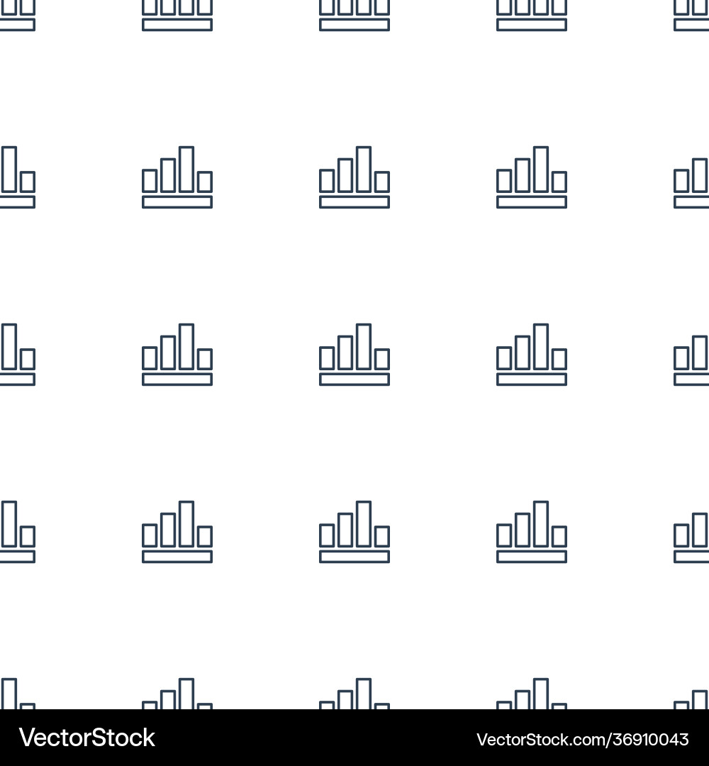 Graph icon pattern seamless white background vector image