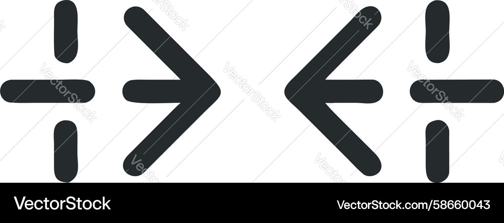 Horizontal resize arrows width adjustment Vector Image