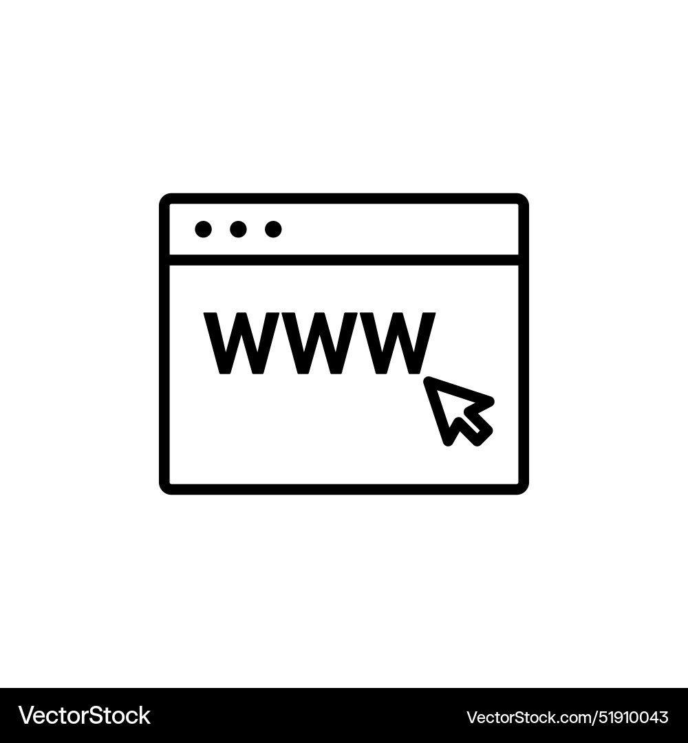 Internet browser icon ideal for web navigation vector image