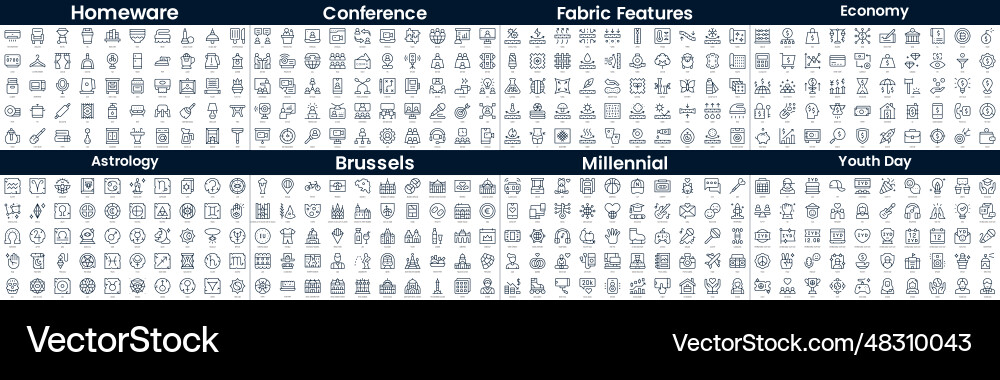 Linear style icons pack in this bundle include Linear style icons pack in this bundle include vector image
