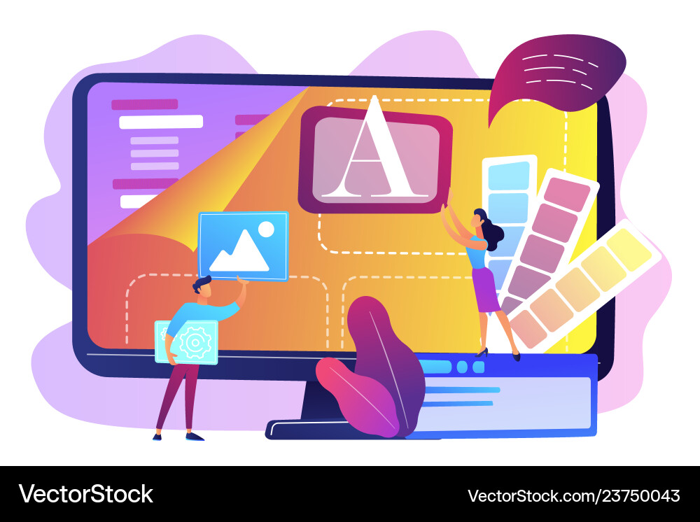 Low code development concept vector image