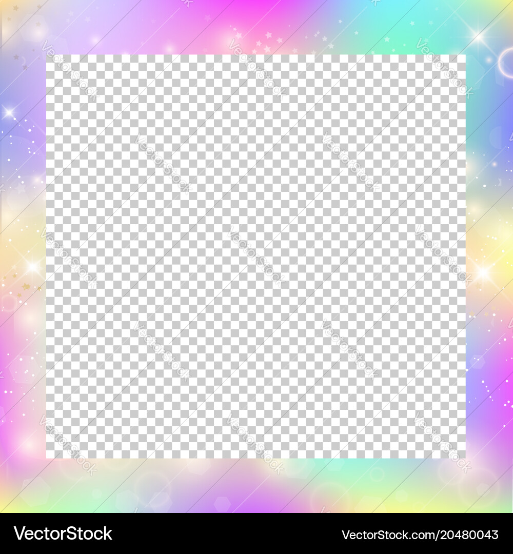 Magic frame with rainbow mesh and space for text vector image