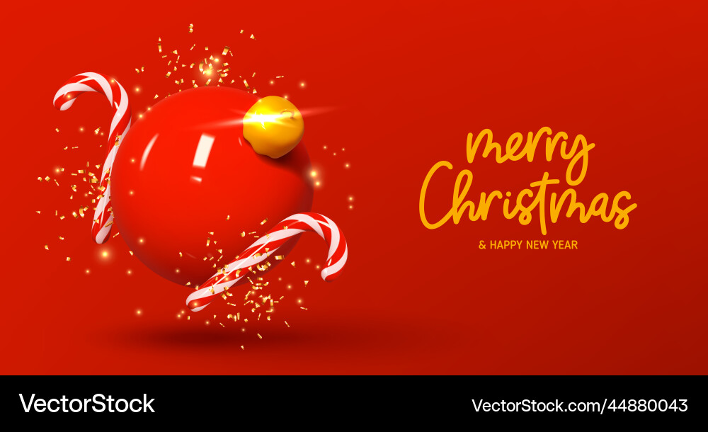 Merry christmas and happy new year Merry christmas and happy new year vector image