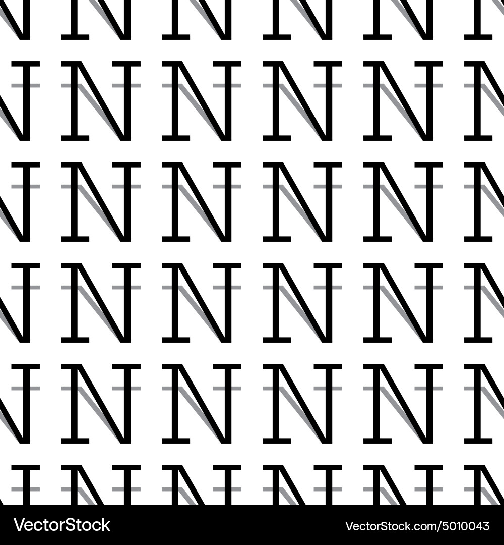Pattern font n Vector Image