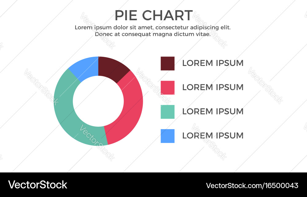 Pie Chart Data Visualization vector image