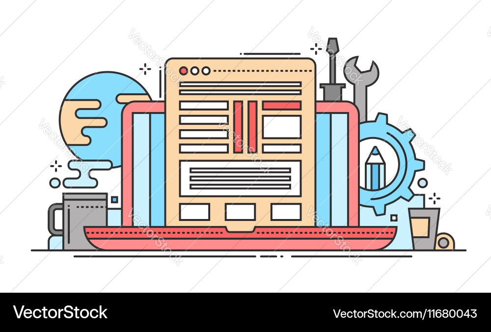 Programmierung von Tools und Website-Entwicklung vektorbild