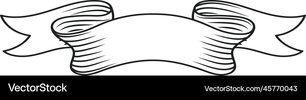 Retro Ribbon Scroll Banner Template Royalty Free Vector