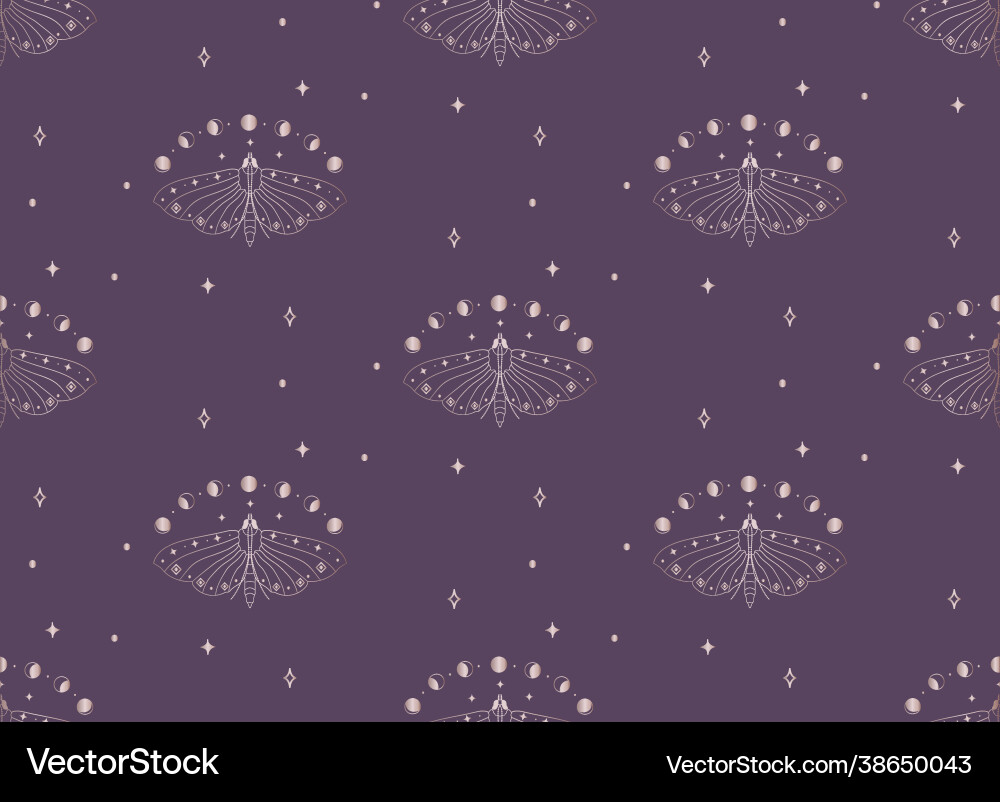 Seamless background and pattern with moths Seamless background and pattern with moths vector image