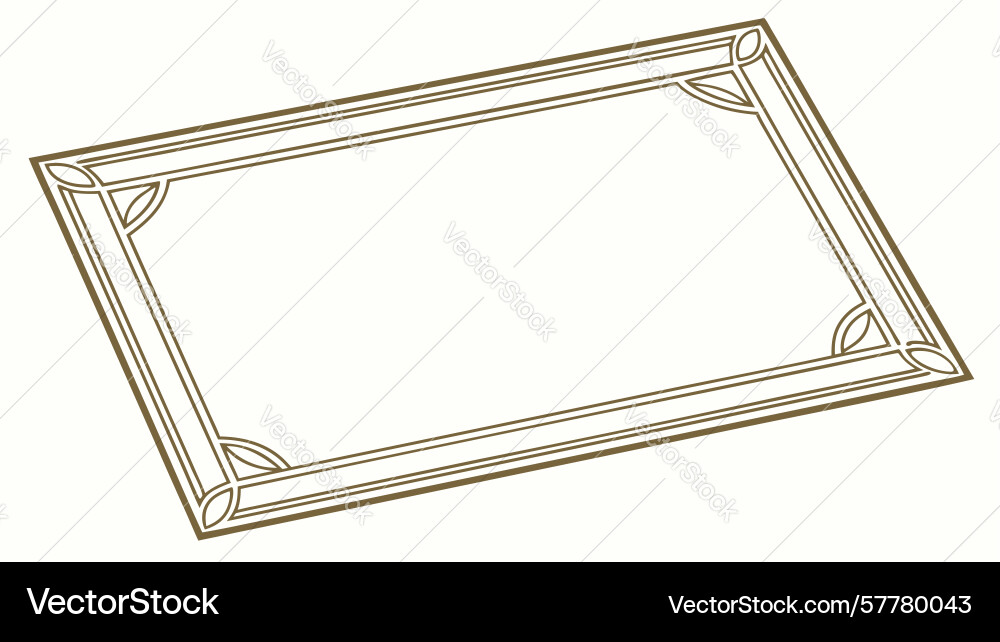 Simple rectangular frame clean minimalist border vector image