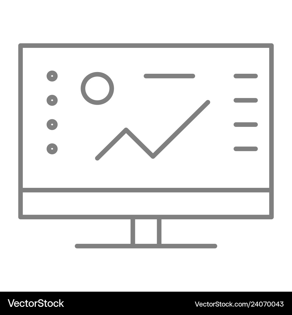 Software thin line icon computer vector image
