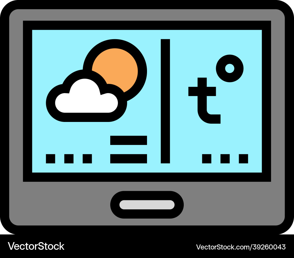 Thermostat conditioning system color icon Vector Image