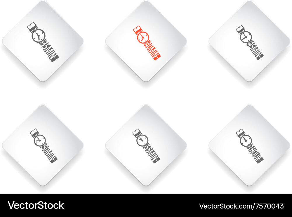 Timer icon set vector image