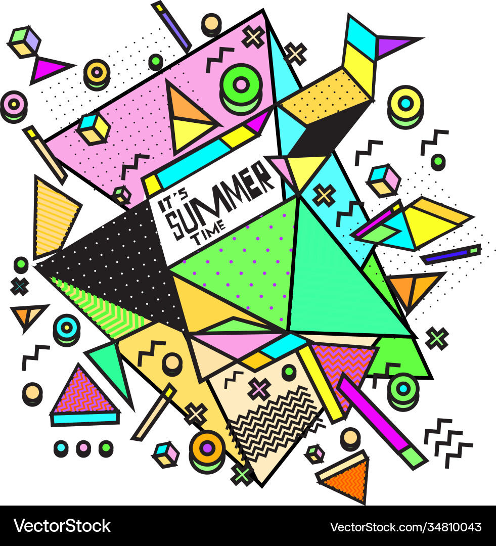 Triangle geometric forms for summer events Triangle geometric forms for summer events vector image