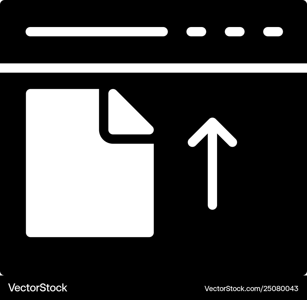 Upload file browser Upload file browser vector image