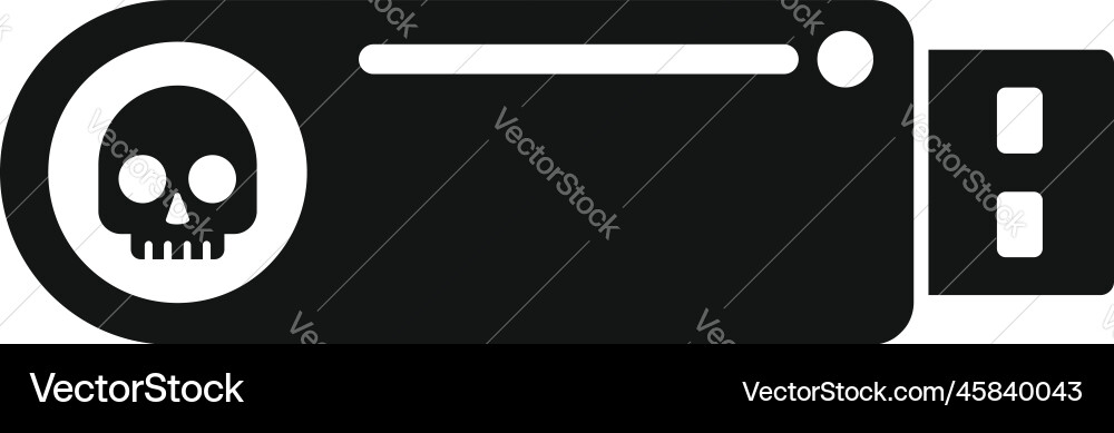 Usb virus data icon simple hacker error Usb virus data icon simple hacker error Vector Image