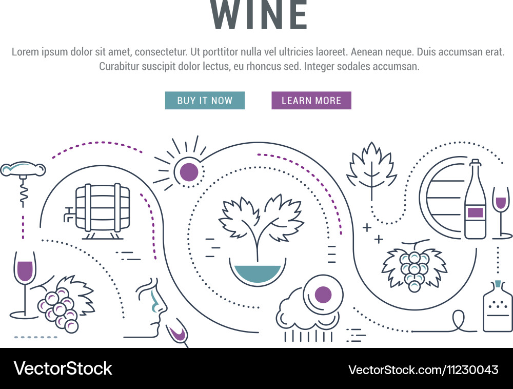 Wine banner for website and landing page Vector Image
