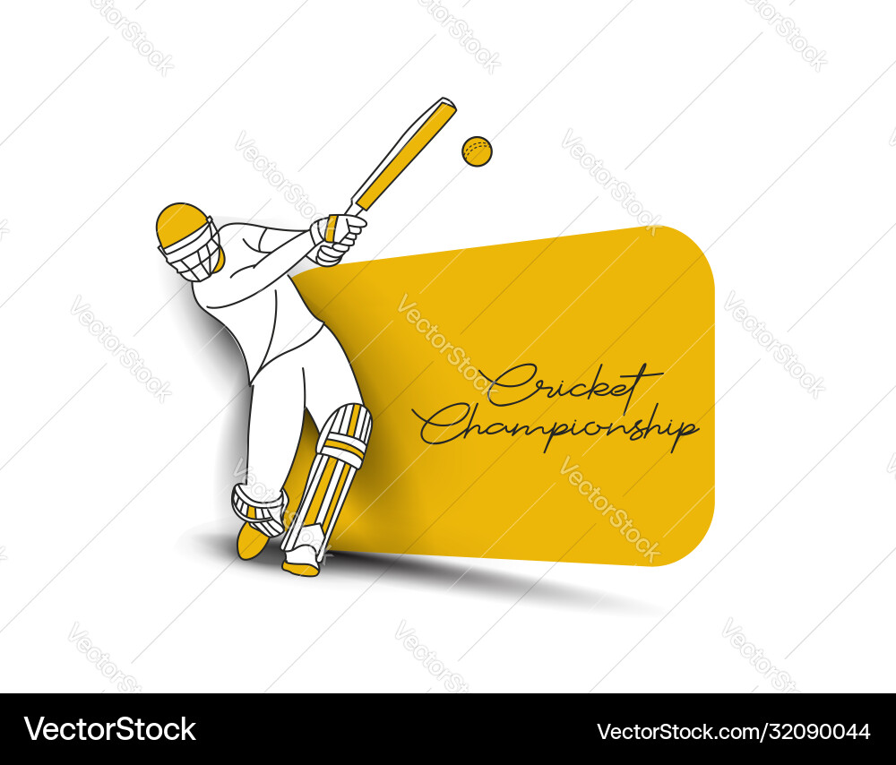 Abstract colorful pattern with batsman and bowler vector image