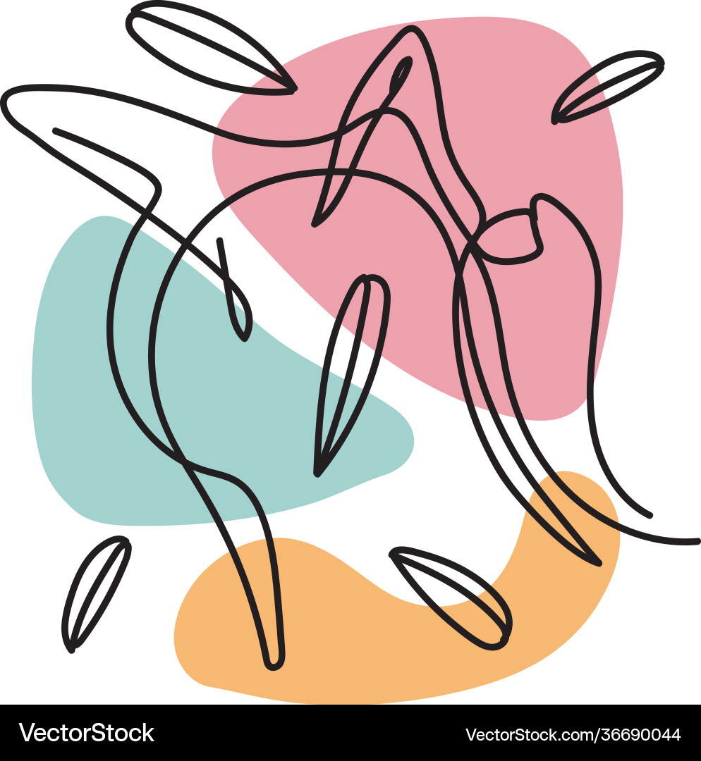 Abstract continuous line Vector Image