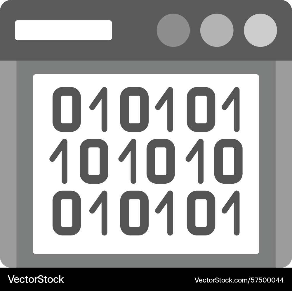 Binary code icon vector image