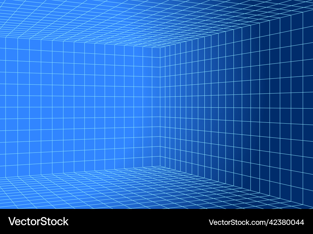 Blau und weiß 3d digital zwei Punkte Perspektive Blau und weiß 3d digital zwei Punkte Perspektive vektorbild