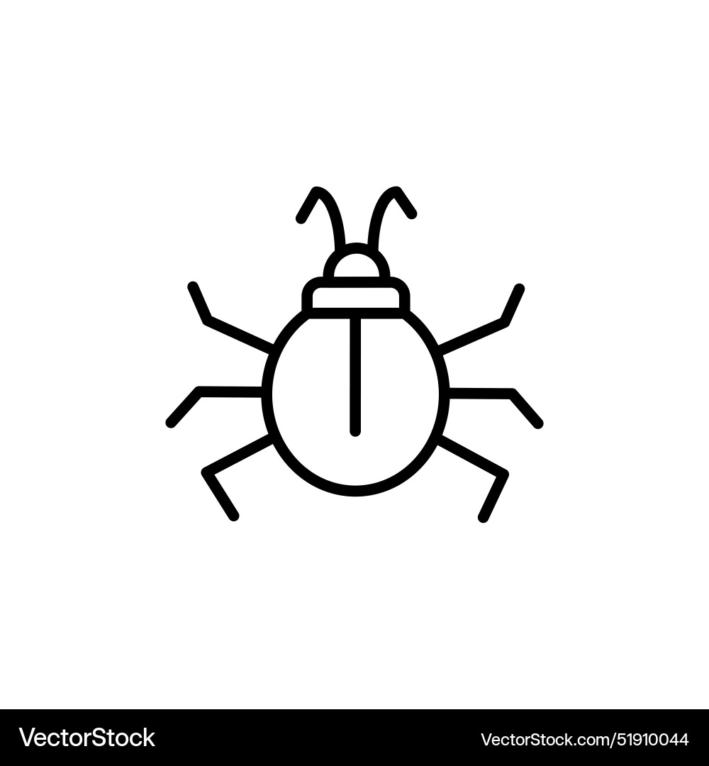 Bug icon for software development and debugging vector image