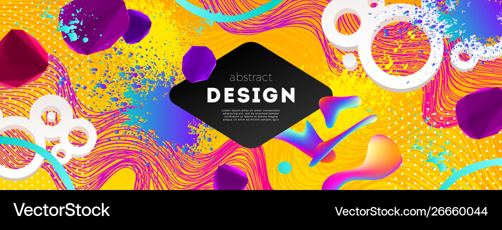 Dynamic Multicolored Shape Pattern vector image