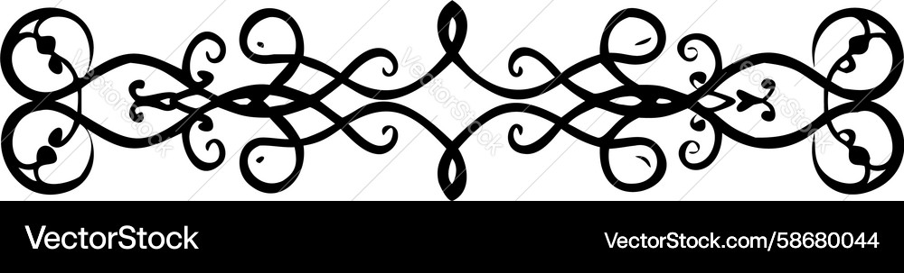 Elegant ornate scrollwork border element design Vector Image