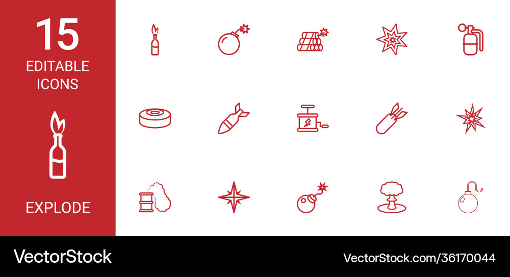 Explode icons vector image