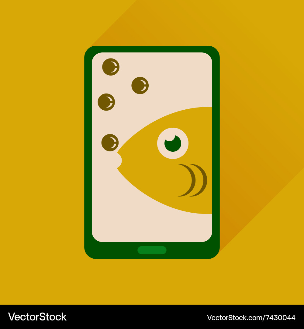 Flat icon with long shadow mobile applications vector image