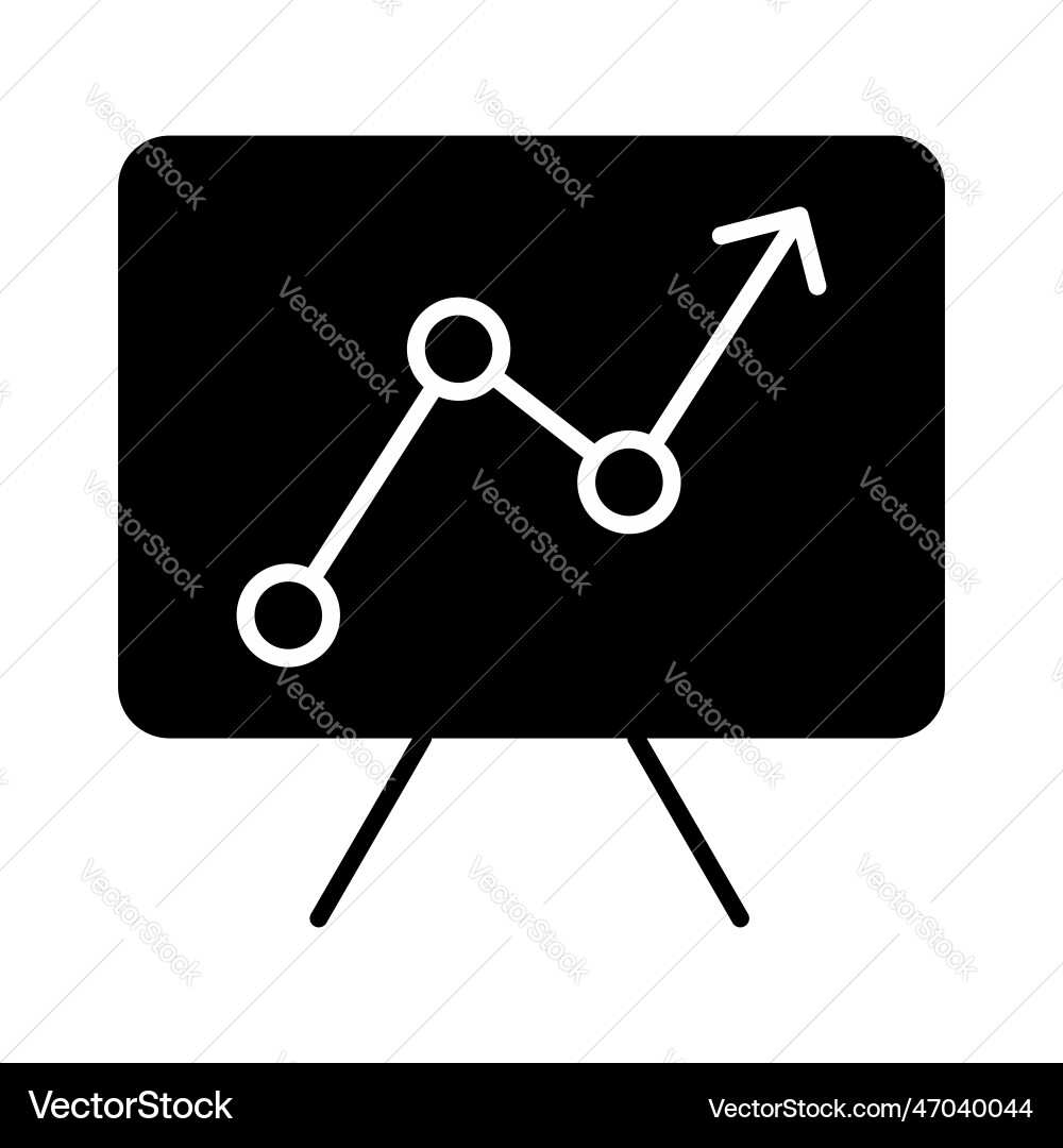 Increase graph statistic user interface black Vector Image