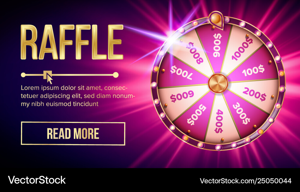 Internet raffle roulette fortune banner Internet raffle roulette fortune banner vector image