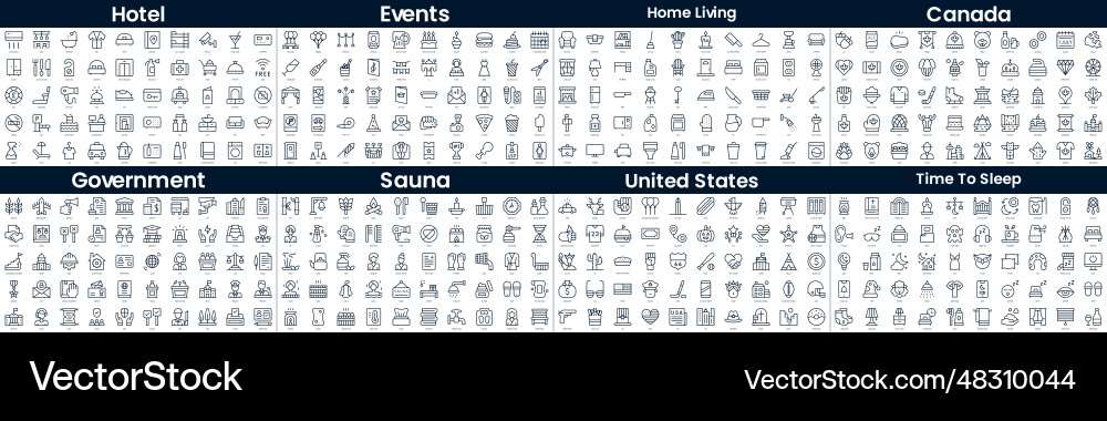 Linear style icons pack in this bundle include Linear style icons pack in this bundle include vector image