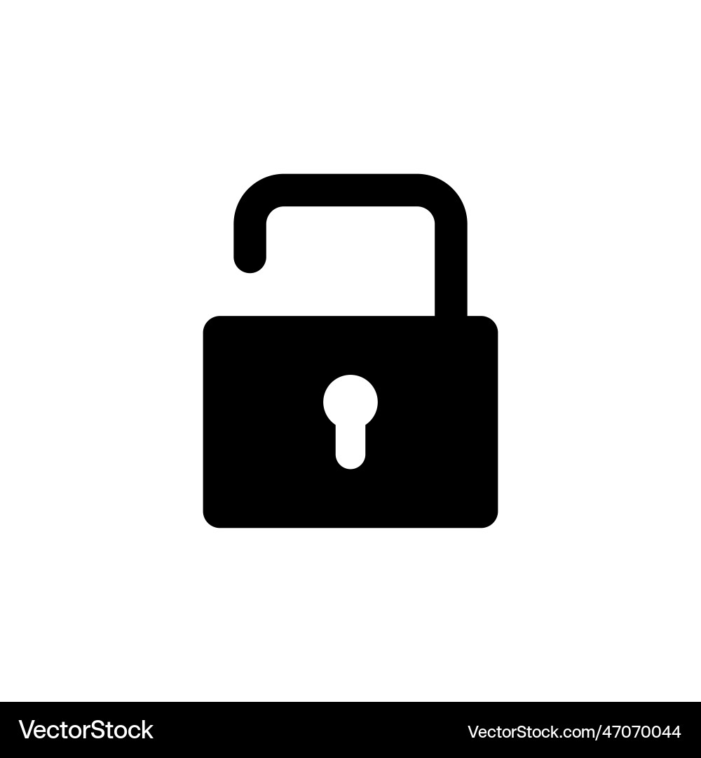 Lock icon padlock encryption security vector image