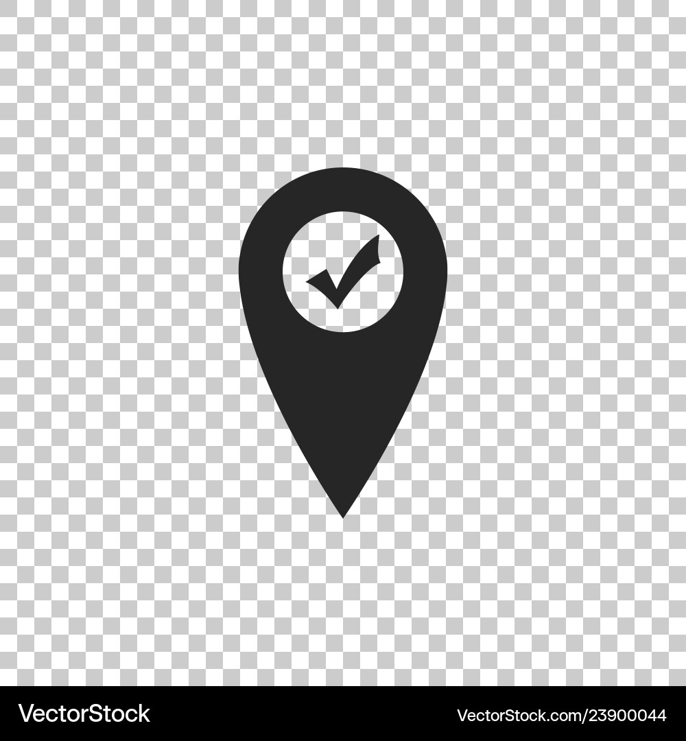 Map pointer with check mark marker location sign Map pointer with check mark marker location sign vector image