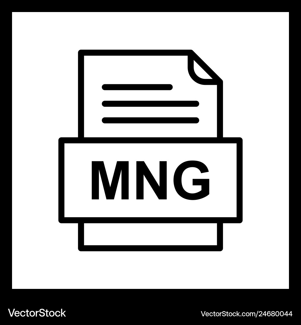 Mng file document icon vector image