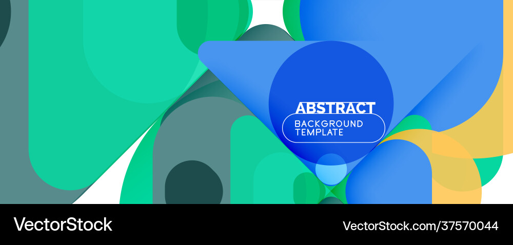 Modern geometric round shapes and dynamic lines Vector Image