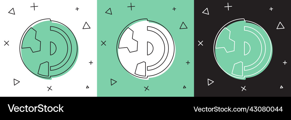 Set earth core structure crust icon isolated Set earth core structure crust icon isolated Vector Image